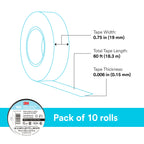 3M Temflex Multi-Purpose Vinyl Electrical Tape 165, Black, 3/4 in x 60 ft (19 mm x 18 m), 10 Roll Pack