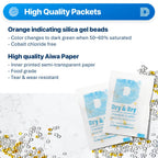 Dry & Dry 5 Gram [400 Packets] Orange Indicating Silica Gel Packets Desiccants Silica Packets - Rechargeable Moisture Absorbers for Food Storage, Electronics, 3D Filament & Safes