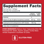 Qunol Ultra CoQ10 100mg Softgels- 3x Better Absorption, Antioxidant for Heart Health & Energy Production, Coenzyme Q10 Vitamins and Supplements, 3 Month Supply, 90 Count