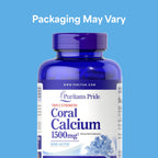 Puritan's Pride Triple Strength Coral Calcium 1500mg with Bone-Active™, Dietary Supplement for Heart, Nerve, and Muscle Support, 2 Month Supply, 120 Rapid Release Capsules