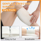 Carbou Elasticated Tubular Support Bandage 3.5" x 11 yd (Size E), Soft Stockinette Tubing for Legs, Arms, Knees, Thighs, Reusable Compression Support Bandage Roll for Joint Tissue
