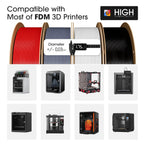 eSUN PLA+ Filament 1.75mm, 3D Printer Filament PLA Plus, Dimensional Accuracy +/- 0.03mm, 1KG per Spool, 4 Spools 3D Printing Filament, Fire Engine Red + Grey + Cold White + Black