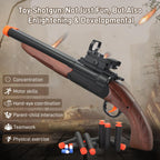 Bugrtey Double-barreled Toy Gun - Two Modes Realistic Soft Bullet Toy Guns Blaster with Sight - Educational Shooting Toy Shotgun - Ideas Gifts for Christmas Birthday Halloween Present