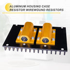 uxcell 10pcs 50W 6 Ohm 5% Aluminum Housing Case Resistor, Wirewound Resistors Screw Tap Chassis Mounted, Gold