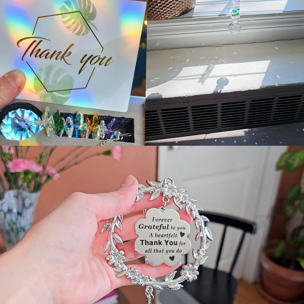 Thank You Gifts for Women, Sun Catcher Gift with Engraved Thank You Message