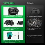 VIVOSUN Outdoor Tumbling Composter Dual Rotating Batch Compost Bin, 43 Gallon Black Door
