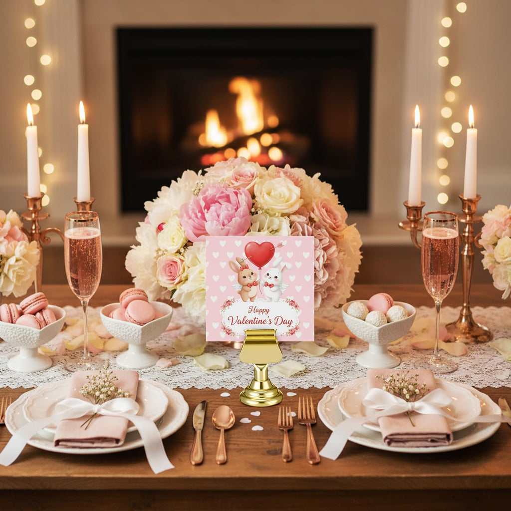 Kathfly 24 Pcs Wedding Table Number Holders 1.7 Inch Gold Mini Metal Place Card Holders Bulk Harp-clip Table Sign Stands Card Holder Display Picture Memo Notes Menu for Restaurants Birthday Decor