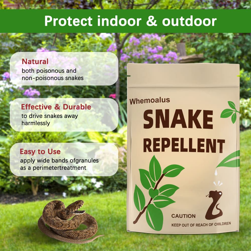 Whemoalus Snake Repellent for Outdoors Pet Safe, Snake Away Repellent for Outdoors, 8-Pack Snake Repellent for Yard, Rattlesnake Repellent for Home, for Yard Garden