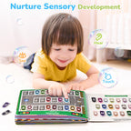 JoyCat Preschool Busy Book for Toddlers 3-5, Dual-Language Learning Activities, Educational Sensory Toys, Autism Learning Materials for Boys & Girls, English and Spanish Version