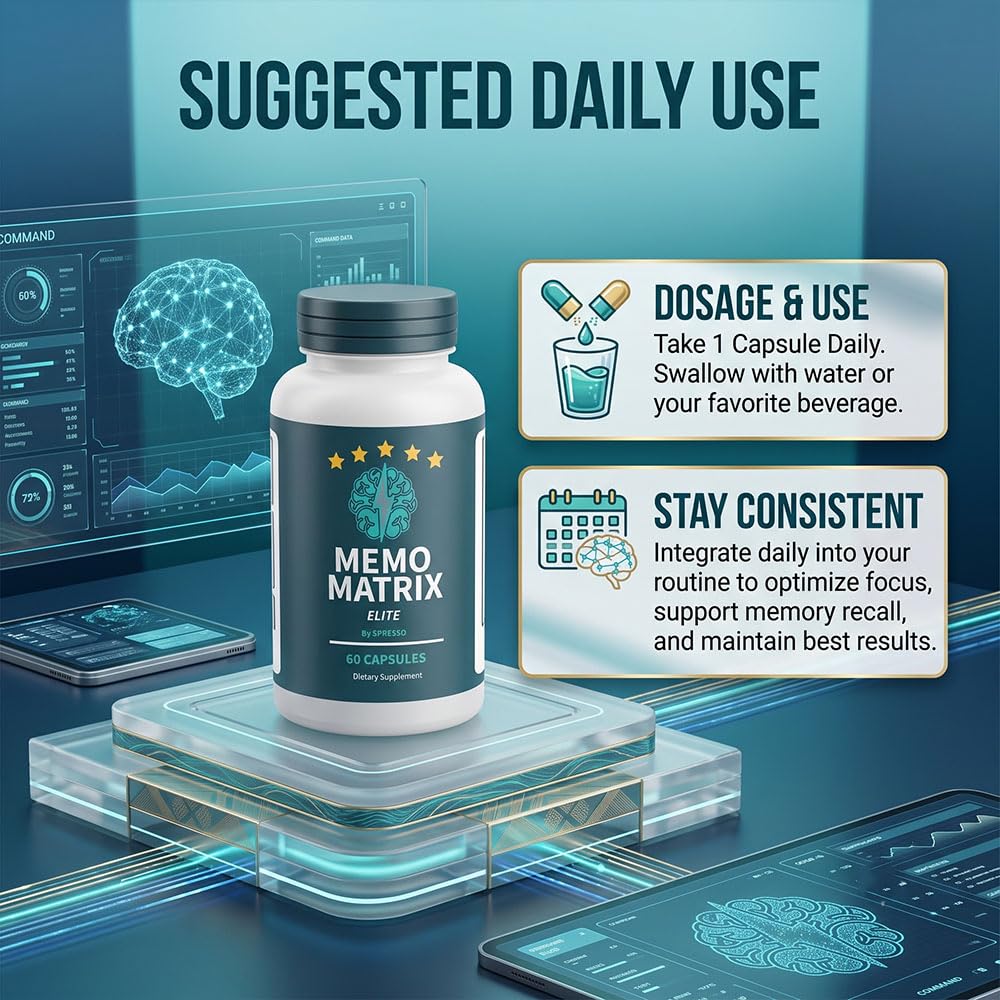 (3 Pack) Memo Matrix Capsules, Official MemoMatrix Supplement Pills with Premium Ingredients, Advanced Formula Support for Active Lifestyle & Overall Wellness Reviews (180 Capsules)