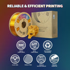 OVERTURE PLA Filament 1.75mm, Neatly Wound 3D Printer Filament 1kg Spool (2.2lbs), Dimensional Accuracy +/- 0.02 mm, Fit Most FDM 3D Printers (Royal Gold)