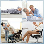 Hapeisy Bed Sore Cushions for Butt, Breathe Freely Fiber Bedsore Pressure Relief Pillow, T Shaped Opening Triangular Slope Design, Anti Decubitus Cushion for Elderly, Bedridden, Disabled (Yellow)