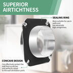 DVC-180 Magnetic Dryer Vent Coupling Connector Kit Easy to Clean Quick Connector Including a 3.3ft 4" Duct and two Clamps
