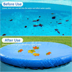 DECOHS 10 Ft Dust Pool Cover Protector-Solar Cover for Round Frame Pools-Pool Cover for Round Inflatable-Pool Cover Protector Heat Retaining Blanket