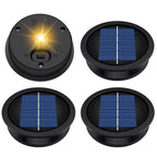 4-Pack Replacement Solar Light Parts, Waterproof Solar Light Replacement Top with LED Bulbs for Solar Lanterns (Top Size 3.23inches, Bottom Size 2.83 inches)