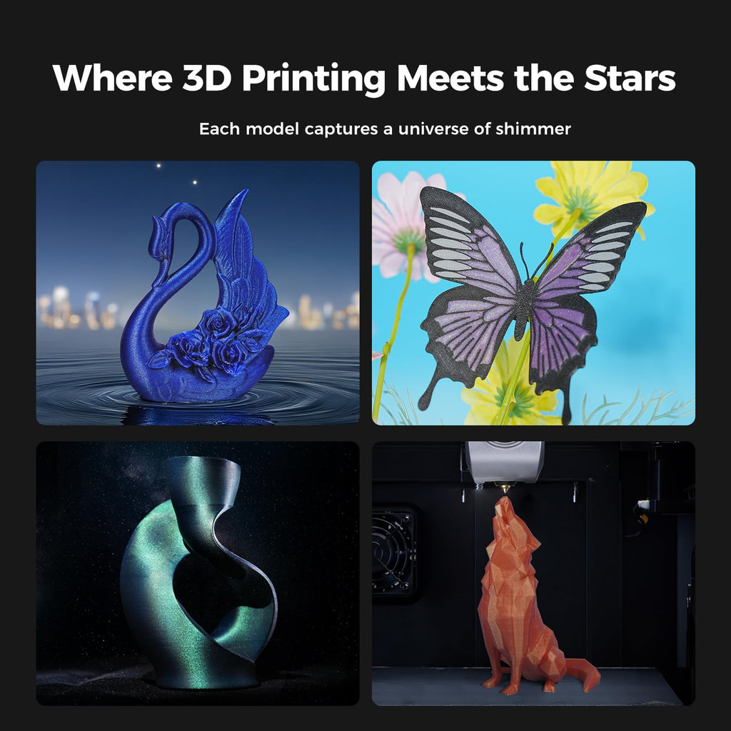 Creality Hyper PLA RFID Filament 1.75mm, Galaxy PLA 1KG, Stardust Gray