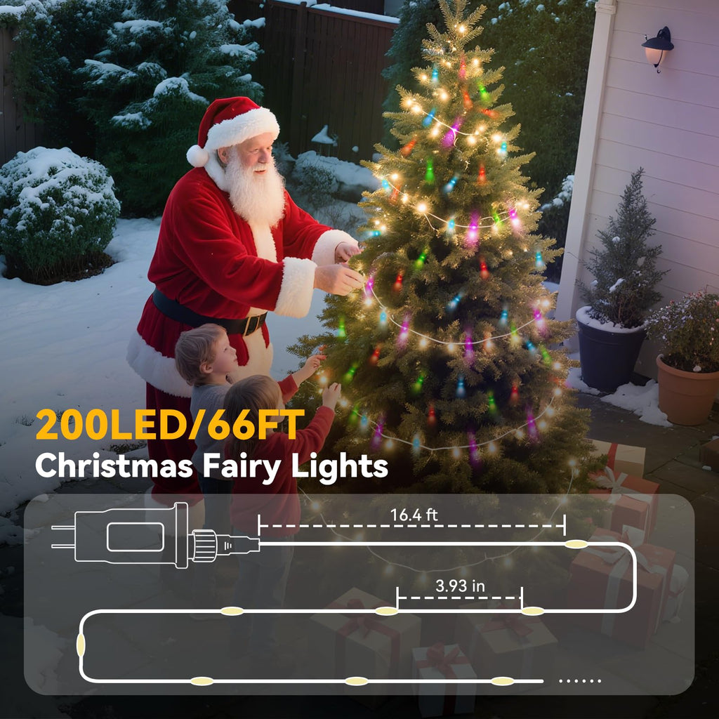 LitHome 66 FT Color Changing Fairy Lights Plug in with Remote, 200 LED