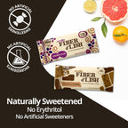 NuGo Fiber d'Lish Cinnamon Raisin, 12g High Fiber, Vegan, 150 Calories, 16 Count