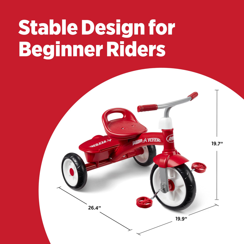 Toddler Bike, Toddler Toys, Kids Toys, Kids Bike, Tricycles for 3-5 Year Olds, Radio Flyer Red Rider Trike for Ages 2.5-5 (Amazon Exclusive)