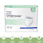McKesson Ultra Adult Incontinence Underwear, [72 Count], Heavy Absorbency, Large, 44-58 in. Unisex Bladder Leak Protection, Pull-On Style with Tear-Away Sides, Postpartum and Incontinence Support