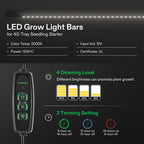 VIVOSUN 1-Pack Seed Starter Kit, 40-Cell Tray, LED Lights and Heat Mat