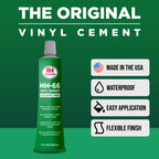 HH-66 Toluene Free Vinyl Cement 1 oz - PVC & Vinyl Glue for Pools, Tarps
