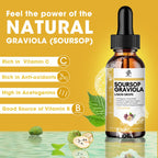iMATCHME Premium Soursop Graviola for Digestion, Support Healthy Skin & Sleep, Soursop Extract Liquid Drop from Graviola Leaf and Fruit, Sugar/Caffeine/Gluten Free, Passion Fruit Flavor, 2 Fl Oz