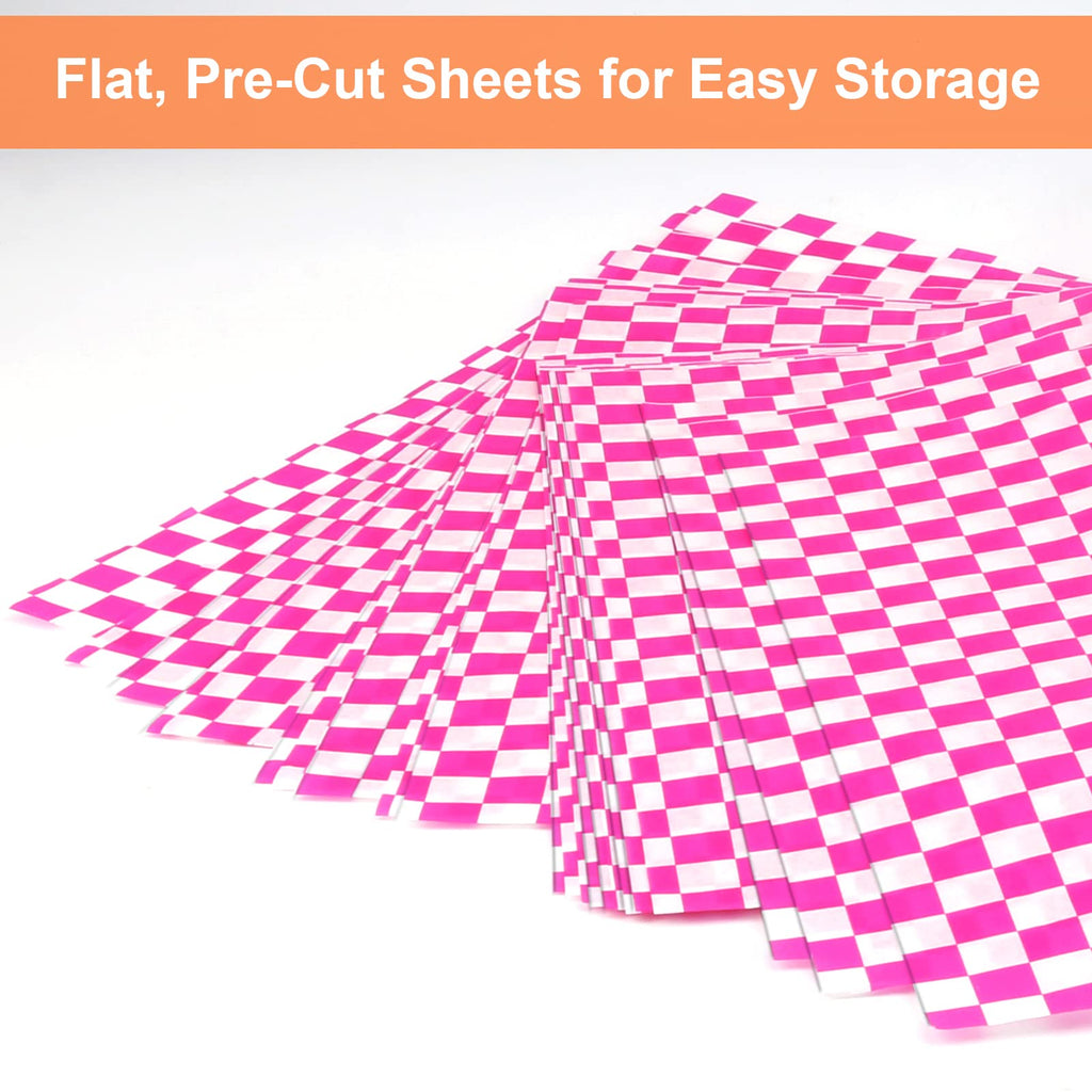 240 Sheets Variety Pack Checkered Dry Waxed Deli Paper Sheets 12x12 inch Paper Sandwich Paper Liners, Food Basket Liners Wax Paper Deli Wrap Wax Paper Sheets for Wrapping Bread and Sandwiches