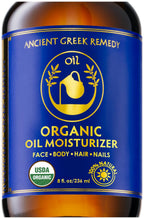 Ancient Greek Remedy Body Oil 8 oz - Organic After Shower Face Oil & Body Moisturizer for Dry Skin - Almond, Jojoba, Olive, Lavender, Vitamin E Oils - Natural Clean Facial Skincare for Women & Men
