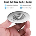 TRAPMATE Shower Drain Hair Catcher, 2.8" Fast Drainage Bathtub Stopper Drain Strainer Kit, Stainless Steel Shower Drain Cover, Bathtub Drain Protector for Sinks & Tubs (Patented Product)