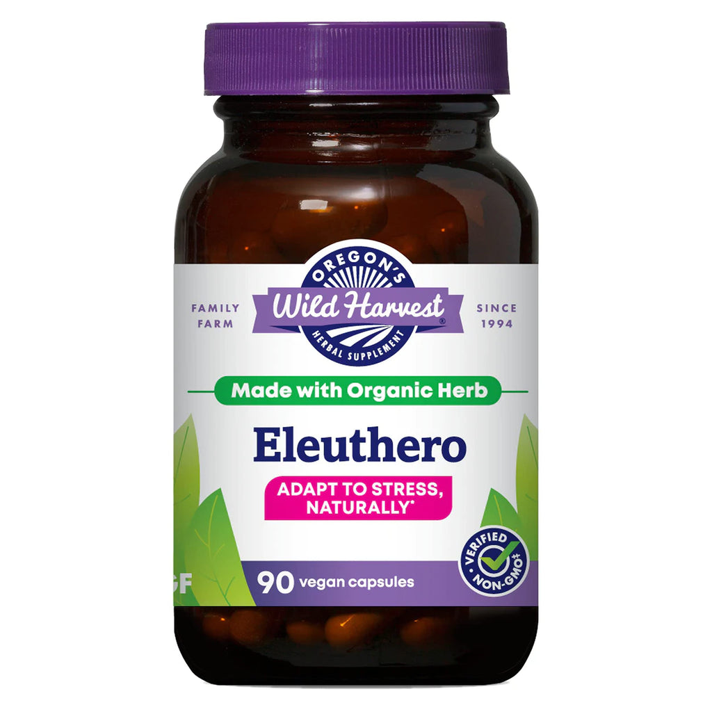 Oregon's Wild Harvest Non-GMO Eleuthero Capsules, Organic Herbal Supplements, 90 Count
