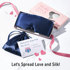 LitBear Silk Sleep Mask for Side Sleeper, Eye Mask Sleeping for Women Men 100% 22 Momme Pure Mulberry Silk, Face-Hugging Padded Eye Cover for Sleeping with Adjustable Band (Midnight Blue)