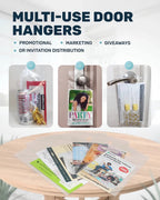 TidyFriend Plastic Door Hanger Bags 6” x 12” (1000 Pack), Clear Door Hanger Bags Protects Flyers, Brochures, Notices, Printed Materials, Waterproof and Secure