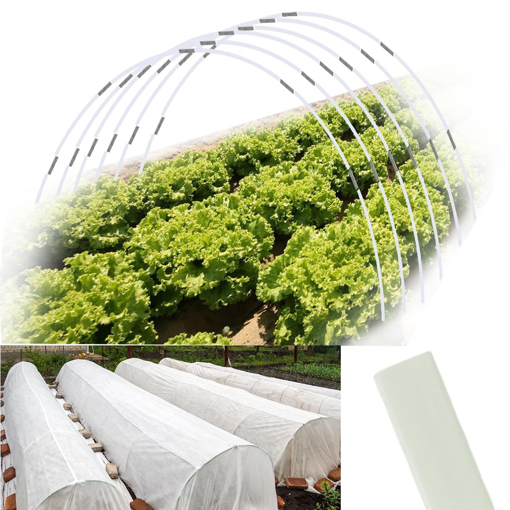 Sunwuk Greenhouse Hoops 20pcs, Garden Hoops for 1-3.5ft Wide Raised Bed, 5 Sets of 5.6ft Long Super Bendable Fiberglass Support Frame, Small Garden Tunnel for Row Cover (S Size)