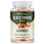 Black Cohosh Gummies for Menopause Relief, Hot Flashes & Night Sweats | 50mg Black Cohosh Root for Women | Gluten-Free, Vegetarian, Non-GMO | Hormone Balance Support | Yummy Peach Flavor | 60 Gummies