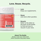 OLLY Probiotic + Prebiotic Gummy, Digestive Support and Gut Health, 500 Million CFUs, Fiber, Adult Chewable Supplement for Men and Women, Peach, 30 Day Supply - 30 Count (Pack of 12)