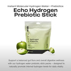 Echo Molecular Hydrogen Drink Mix - 16 PPM - On-The-Go Gut Health Mix for Instant Hydrogen Water with Magnesium + Prebiotic Fiber - Crisp Apple Flavor - 30 Count