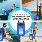 2 Pack 25lb Heavy Duty Pool Ladder Weights, Universal Above Ground Pool Step Sand Bags with Handles, 500D PVC Durable Waterproof & Foldable Sandbags for Swimming Pool Stairs (Navy Blue)