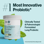 resB Lung Support Probiotic Supplement - Lung Health Supplement for Smokers, Gut Health, Immune Support, Respiratory Care, Holy Basil, Turmeric, Clinically Trialed - 180 Capsules (3 Bottles)
