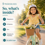 Trunova Kids Focus Attention Drink Mix | Gut + Brain Support Powder for Children Ages 4+ | Strawberry Lemonade | Vitamins, Minerals, Prebiotics & Probiotics | Non-GMO | Gluten Free | 30 Servings