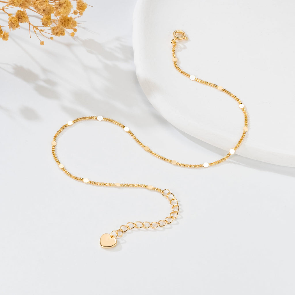 AOZELAN 14K Gold Anklets for Women Gold Ankle Bracelets for Women