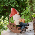 Faumsut Drinking Coffee Garden Gnomes Statue Decoration