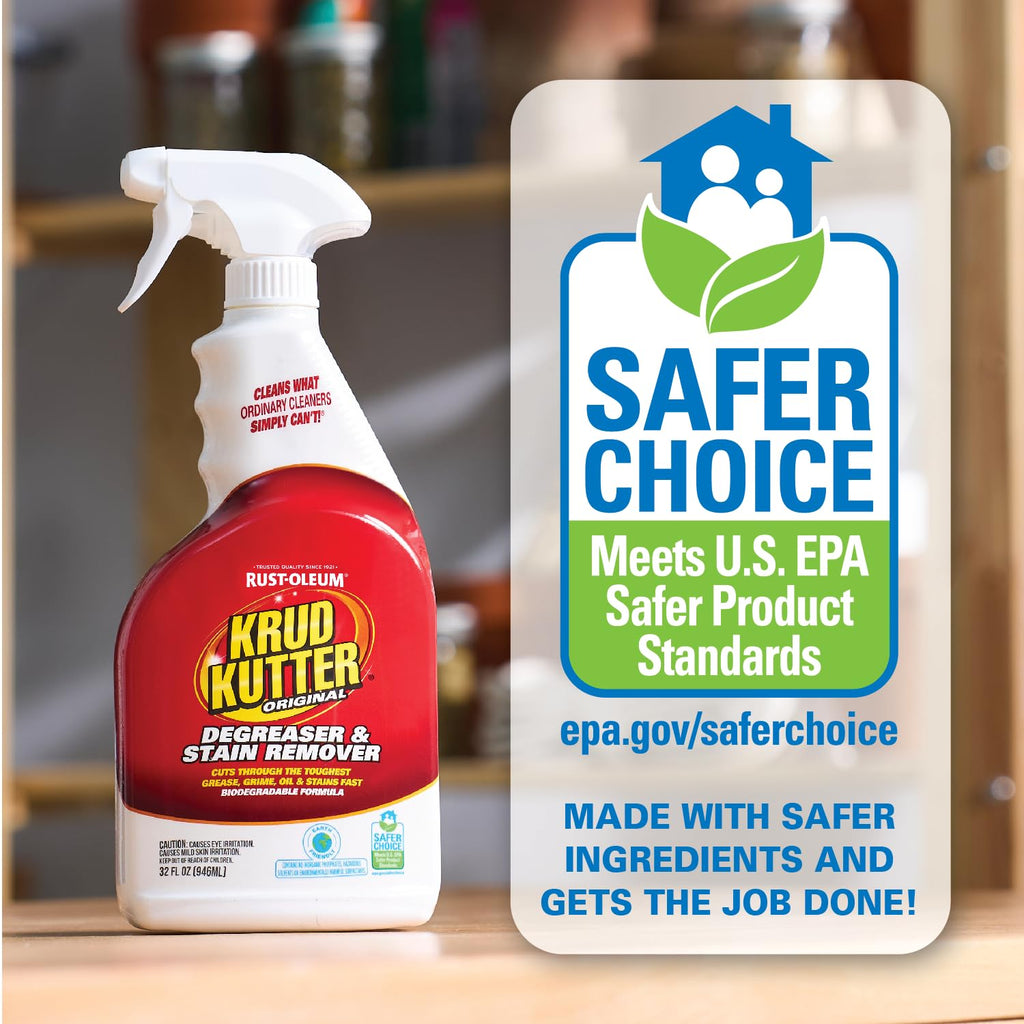 Krud Kutter KK326-6PK Original Concentrated Cleaner/Degreaser Stain Remover Spray, 32 oz, 6 Pack