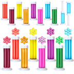 Heigble 16 Pcs Flower Toilet Gels 224 Count 8 Kinds Stamp Bowl Gel Scent Toilet Stain Removal Cleaner Air Freshener Flower Stamps Pack for Bathtubs Bathroom