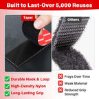 8 Sets Heavy Duty Hook and Loop Strips with Super Adhesive