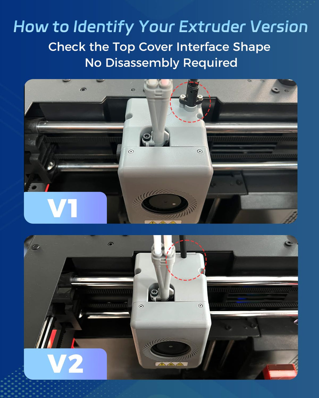 FLASHFORGE AD5X Extruder, Entire Extruder Assembly, with 0.4mm High Flow 32mm³/s Hotend Kit, High-Speed 3D Printer Part (Extruder V1)