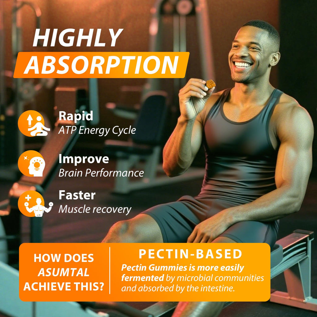 Asumtal Creatine Monohydrate Gummies Complex 8500 MG for Men & Women, Creatine Monohydrate Supplement for Muscle Growth, Strength & Energy Support, Pre Workout Gummies 120 Count Mango Flavor