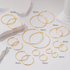 YAUVC 14K Gold Hoop Earrings for Women 14K Gold Earrings for Women 25mm