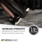 THERABAND Resistance Bands Set, Advanced Kit, Blue, Black, Non-Latex Elastic Bands for Exercise & Physical Therapy, Strength Training Bands for Upper & Lower Body Fitness