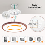 BLNAN Dimmable LED Flush Mount Ceiling Light Fixture with Remote Control, 12Inch 3000K-6500K Light Color Adjustable, Modern Ultra-Thin Ceiling Lamp for Bedroom Kitchen, Wired